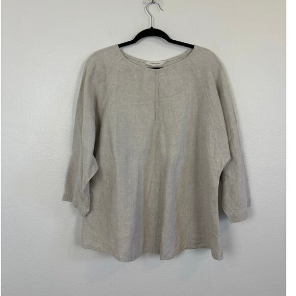 Elizabeth Suzann Linen Quarter Sleeve Linen Tunic OS - Picture 1 of 5